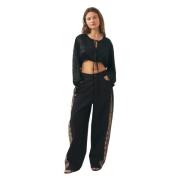 Crop top met de hand geborduurd met parels Dune Antik Batik , Black , ...