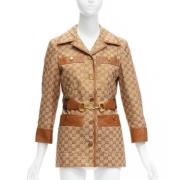 Tweedehands katoenen buitenkleding Gucci Vintage , Brown , Dames