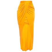 Pre-owned Fabric bottoms Balmain Pre-owned , Orange , Dames