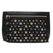 Pre-owned Leather clutches Jimmy Choo Pre-owned , Black , Dames