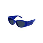 Blauw Frame Blauwe Lenzen Zonnebril Vrouwen Balenciaga , Blue , Dames