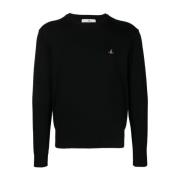 Zwarte Crewneck Orb Sweater Vivienne Westwood , Black , Dames