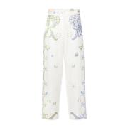 Straight Trousers Forte Forte , White , Dames