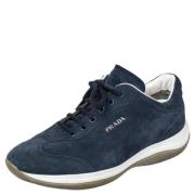 Pre-owned Suede sneakers Prada Vintage , Blue , Dames