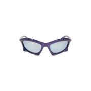Vleermuis Rechthoekige zonnebril Balenciaga , Blue , Unisex