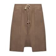 Leren shorts Rick Owens , Brown , Heren