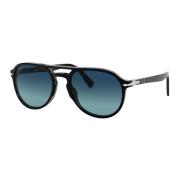 Zwarte en Blauwe Zonnebril Persol , Black , Unisex