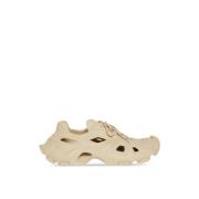 Taupe Cut-Out Lace-up Sneakers Balenciaga , Beige , Dames