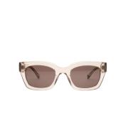 Vierkante beige zonnebril met bruine lenzen Tommy Hilfiger , Beige , D...