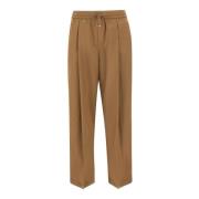 Straight Trousers Herno , Brown , Dames