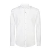 Dandy Kraag Jersey Shirt Eleventy , White , Heren