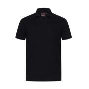 Slim Fit Gebreide Polo Shirt Oscar Jacobson , Blue , Heren