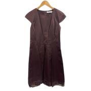 Pre-owned Cotton dresses Yves Saint Laurent Vintage , Purple , Dames