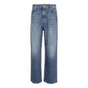 Cropped Jeans Valentino Garavani , Blue , Dames