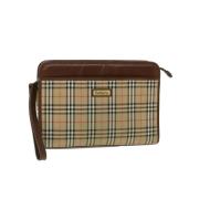 Pre-owned Cotton clutches Burberry Vintage , Brown , Dames