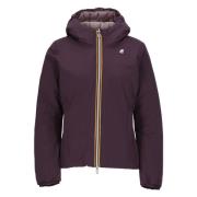 Paarse Omkeerbare Waterdichte Donsjas K-Way , Purple , Dames