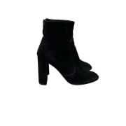 Pre-owned Suede boots Louis Vuitton Vintage , Black , Dames