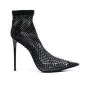 Pumps met kristalversiering en puntige neus Le Silla , Black , Dames