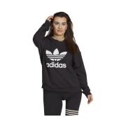 Iconische Trefoil Crew Sweatshirt Vrouwen Adidas , Black , Dames