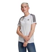 3-Stripes Tee voor Vrouwen Adidas , White , Dames