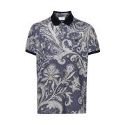 Blauwe Paisley Polo Sweater Etro , Multicolor , Heren