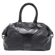 Pre-owned Leather pouches Yves Saint Laurent Vintage , Black , Dames