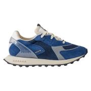 Moderne Blauwe Sneakers RUN OF , Multicolor , Heren