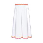 Witte Katoenen Rok voor Dames Moschino , White , Dames