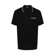 Polo Shirts Versace , Black , Heren