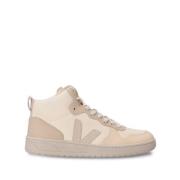 Beige Leren High-Top Sneakers Veja , Multicolor , Dames