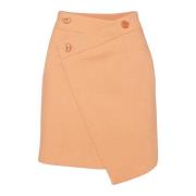 Lichte katoenen rok met schuine snit MVP wardrobe , Orange , Dames