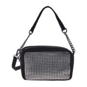 Black handbag in suede Baldinini , Black , Dames