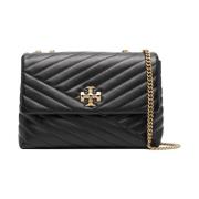 Chevron Schoudertas Zwart Casual Tory Burch , Black , Dames