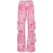 Wide Trousers Blumarine , Pink , Dames