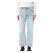 Lichtblauwe Loose Fit Wide Leg Jeans Ami Paris , Blue , Heren