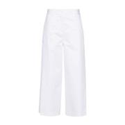 Wide Trousers Semicouture , White , Dames