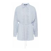 Vrouwelijke tuniek overhemd met kant details Bruuns Bazaar , Blue , Da...