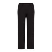 Zwarte losse Sl Broek Geborsteld LauRie , Black , Dames