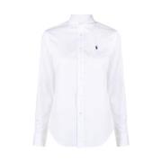 Geborduurd Logo Overhemd Ralph Lauren , White , Dames