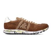 Bruine Geperforeerde Suède Sneakers Eric Premiata , Brown , Heren