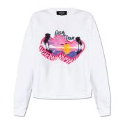 Oversized sweatshirt Dsquared2 , White , Dames