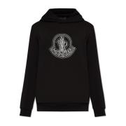 Hoodie met logo Moncler , Black , Heren