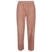 Cropped Trousers Via Masini 80 , Pink , Dames