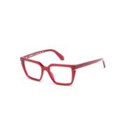 Rode Optische Bril, veelzijdig en stijlvol Off White , Red , Unisex