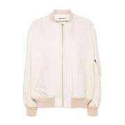 Bomber Jackets Semicouture , White , Dames
