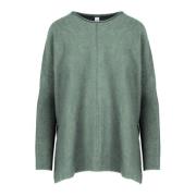 Comfortabele Crew-Neck Sweater BomBoogie , Green , Dames