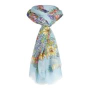 Bloemenprint Zijde Blend Sjaal Etro , Multicolor , Dames