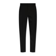 Wollen plooi-voorkant broek Jil Sander , Black , Heren