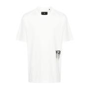 Moderne Grafische T-shirt Y-3 , White , Heren
