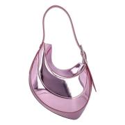 Roze Metallic Curve Handtas Mugler , Pink , Dames